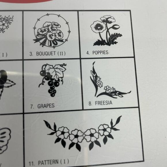 Janome 8000 Memory Card #3 Flower Series Vintage Embroidery Memory Card - Picture 7 of 8